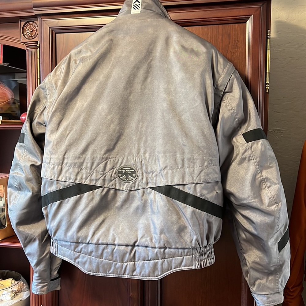 Vintage Spidi Power Air System Rider Racing Motorcycle Platinum Silver Jacket! - Picture 3 of 15